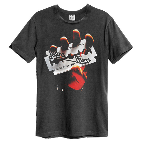 JUDAS PRIEST - Judas Priest British Steel Amplified Vintage Charcoal T Shirt. now available online in uae